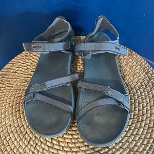 Women’s Tiva Blue Mirage Velcro Strap Active Sport Hiking Water Sandals Size 10